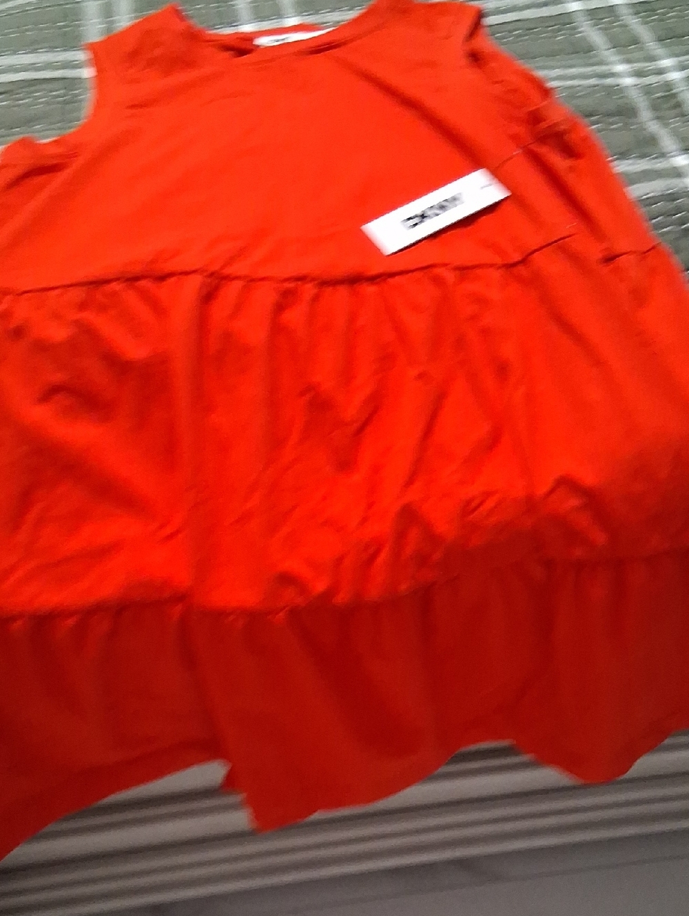 DKNY Bright Orange Tiered A-Line Dress.Brand New .Newer Used.